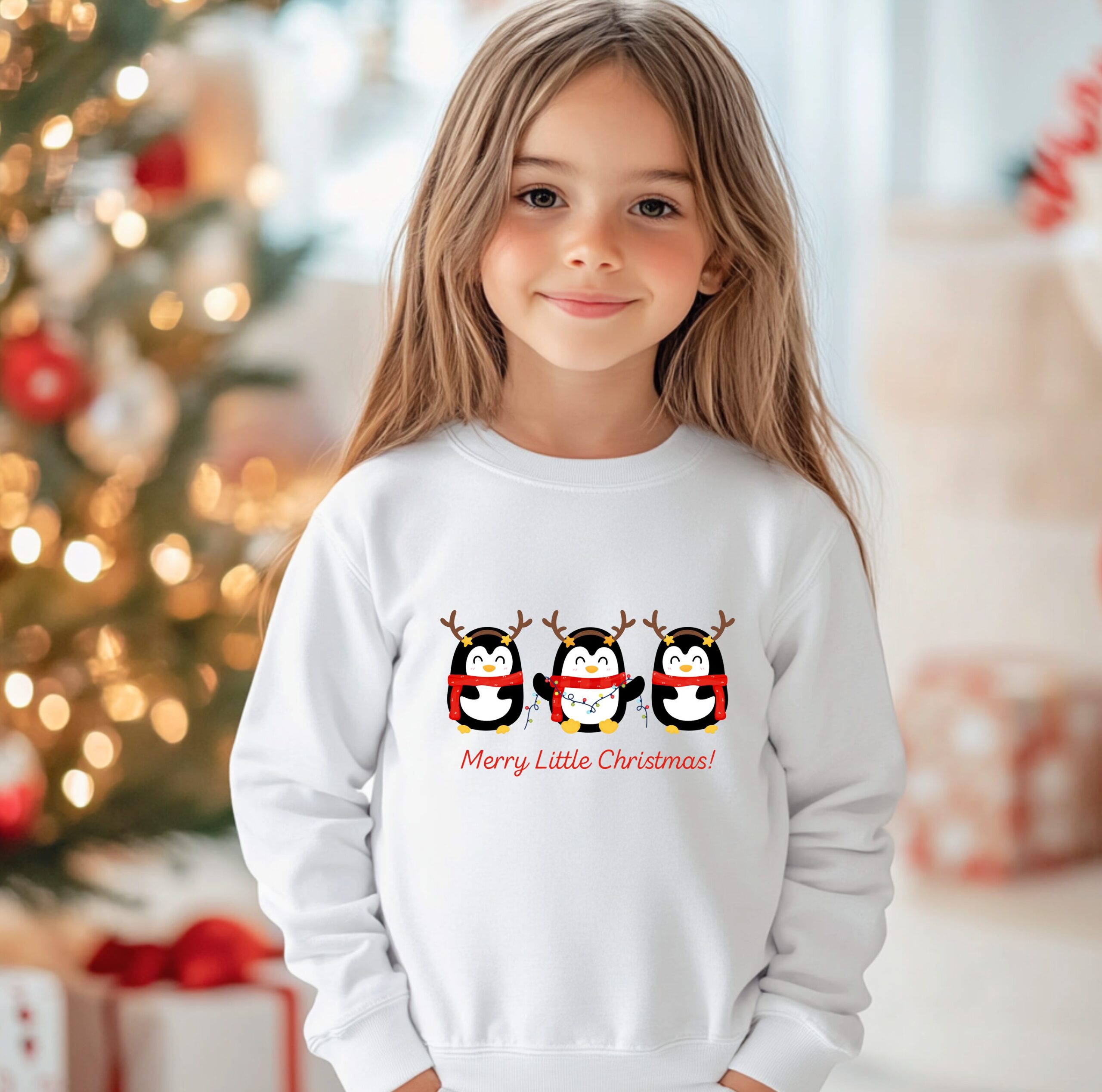 copii bluza alb pingu