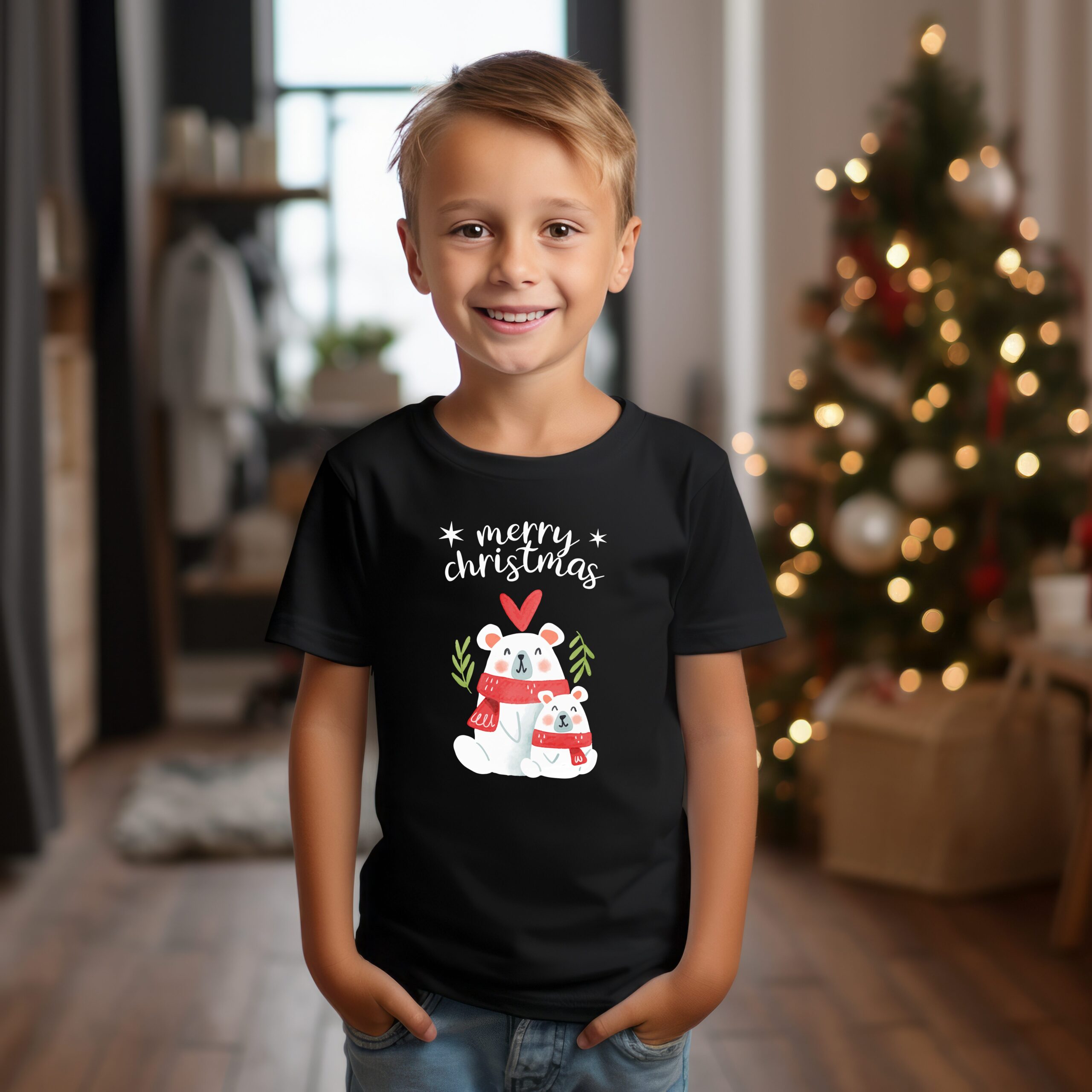 copii tricou negru ursi